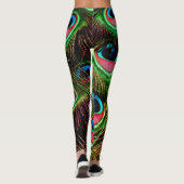 Pfauenfedern fallen leggings (Rückseite)