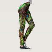 Pfauenfedern fallen leggings (Rechts)
