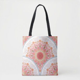 Pfauenfedern, florales rundes Ornament. Tasche