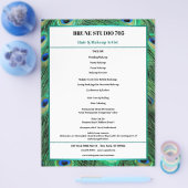 Pfauenfedern für Makeup & Hair Salon Flyer (Einzeln)