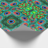 Pfauenfedern Galore... Geschenkpapier (Ecke)