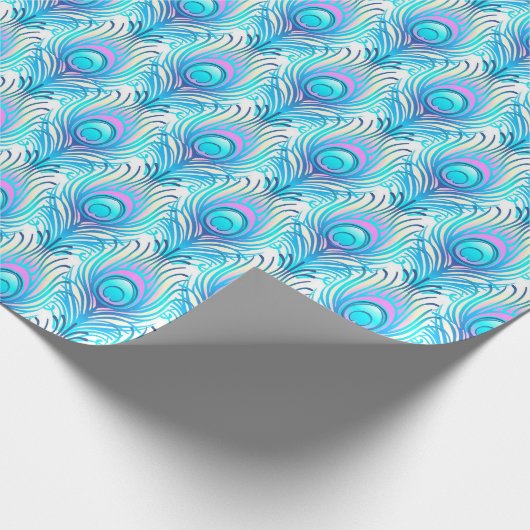 Pfauenfedern Geschenkpapier (Ecke)