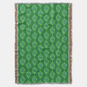 PfauenFedern, Grün auf Smaragdgrün Decke (Vorderseite Vertikal)