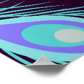 PfauenFedern: Handgezeichnet Vintag. Poster (Ecke)