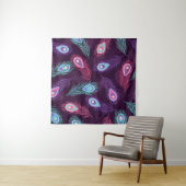 PfauenFedern: Handgezeichnet Vintag. Wandteppich (Beispiel)