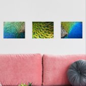 PfauenFedern in farbenprächtiger Abstrakter Natur Bilderwand Sets (Wohnzimmer)