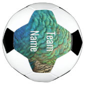 PfauenFedern in farbenprächtiger Abstrakter Natur Fußball (Gedreht)