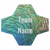 PfauenFedern in farbenprächtiger Abstrakter Natur Fußball (Flach)