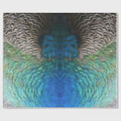 PfauenFedern in farbenprächtiger Abstrakter Natur Geschenkpapier (Flach)