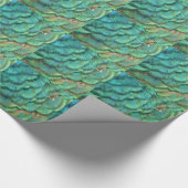 PfauenFedern in farbenprächtiger Abstrakter Natur Geschenkpapier (Ecke)