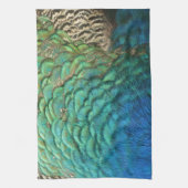 PfauenFedern in farbenprächtiger Abstrakter Natur Geschirrtuch (Vertikal)