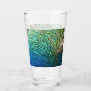 PfauenFedern in farbenprächtiger Abstrakter Natur Glas