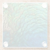 PfauenFedern in farbenprächtiger Abstrakter Natur Glasuntersetzer (Rückseite)