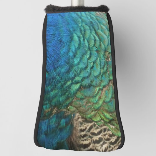 PfauenFedern in farbenprächtiger Abstrakter Natur Golf Headcover (Rotieren 90)