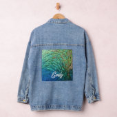 PfauenFedern in farbenprächtiger Abstrakter Natur Jeansjacke (Hangar)