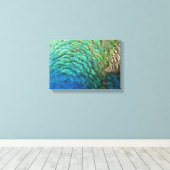 PfauenFedern in farbenprächtiger Abstrakter Natur Leinwanddruck (Insitu (Holzboden))