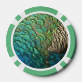 PfauenFedern in farbenprächtiger Abstrakter Natur Pokerchips (Rückseite)