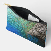 PfauenFedern in farbenprächtiger Abstrakter Natur Zubehörtasche (Offen)