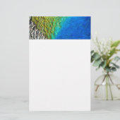 Pfauenfedern IV Farbenfrohe Abstrakte Natur Briefpapier (Stehend Vorderseite)