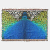 Pfauenfedern IV Farbenfrohe Abstrakte Natur Decke (Vorderseite)