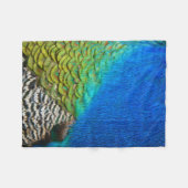 Pfauenfedern IV Farbenfrohe Abstrakte Natur Fleecedecke (Vorderseite (Horizontal))