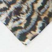 Pfauenfedern IV Farbenfrohe Abstrakte Natur Fleecedecke (Ecke)