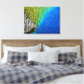 Pfauenfedern IV Farbenfrohe Abstrakte Natur Leinwanddruck (Insitu (Schlafzimmer))