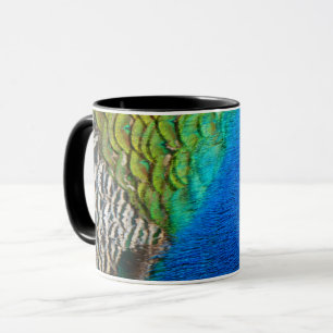 Pfauenfedern IV Farbenfrohe Abstrakte Natur Tasse