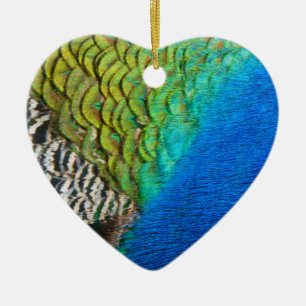 Pfauenfedern IV Farbige abstrakte Natur Keramik Ornament
