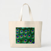 Pfauenfedern_ Jumbo Stoffbeutel (Vorne)