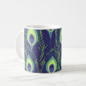Pfauenfedern Kaffeetasse (Vorderseite Links)