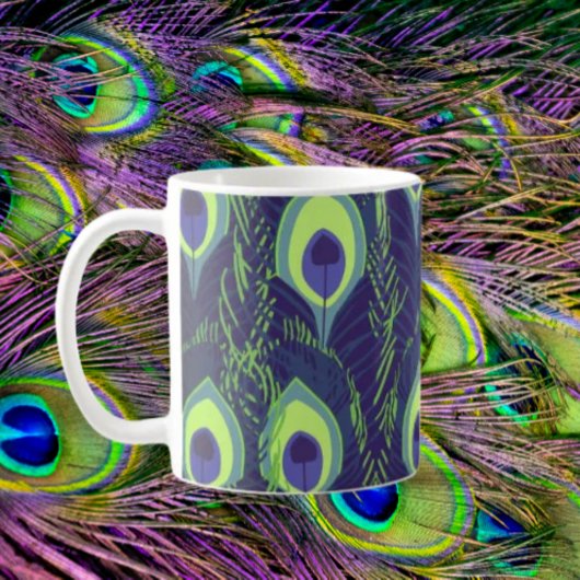Pfauenfedern Kaffeetasse
