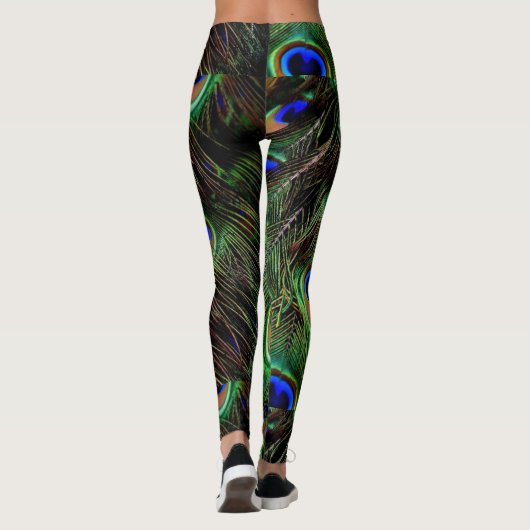 Pfauenfedern Leggings (Rückseite)