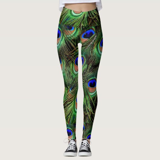 Pfauenfedern Leggings (Vorderseite)