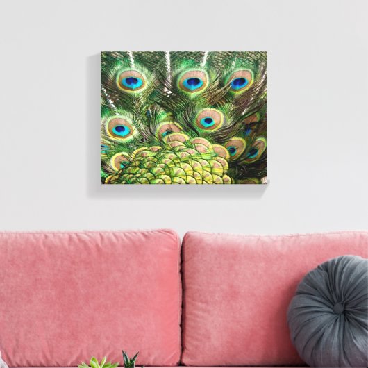 Pfauenfedern, Leinwand (Insitu (Wohnzimmer))