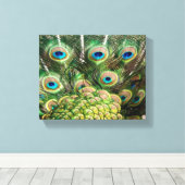 Pfauenfedern, Leinwand (Insitu (Holzboden))