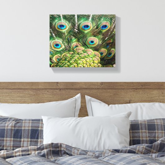 Pfauenfedern, Leinwand (Insitu (Schlafzimmer))