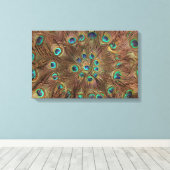 Pfauenfedern Leinwanddruck (Insitu (Holzboden))