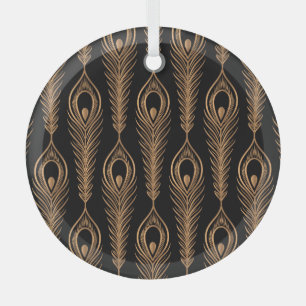 Pfauenfedern, Luxus-Orientalisches Muster. Ornament Aus Glas