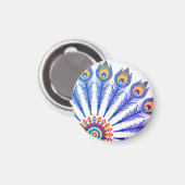 Pfauenfedern magnet (Vorderseite/Rückseite)