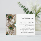 Pfauenfedern mit Doppelrahmen Begleitkarte (Stehend Vorderseite)