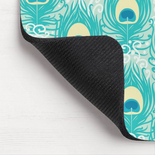 Pfauenfedern Mousepad (Ecke)