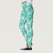 Pfauenfedern Muster Leggings (Links)