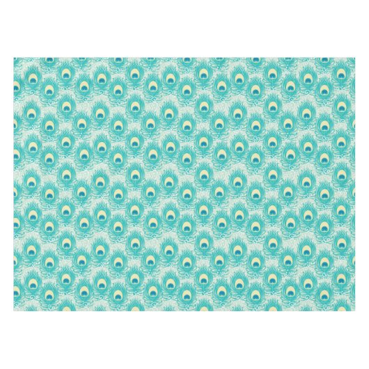 Pfauenfedern Muster Tischdecke (Vorderseite (Horizontal))