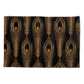 PfauenFedern, orientalisches Luxusmuster. Kissenbezug (Rückseite)