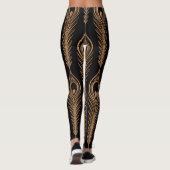 PfauenFedern, orientalisches Luxusmuster. Leggings (Rückseite)
