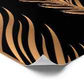 PfauenFedern, orientalisches Luxusmuster. Poster (Ecke)