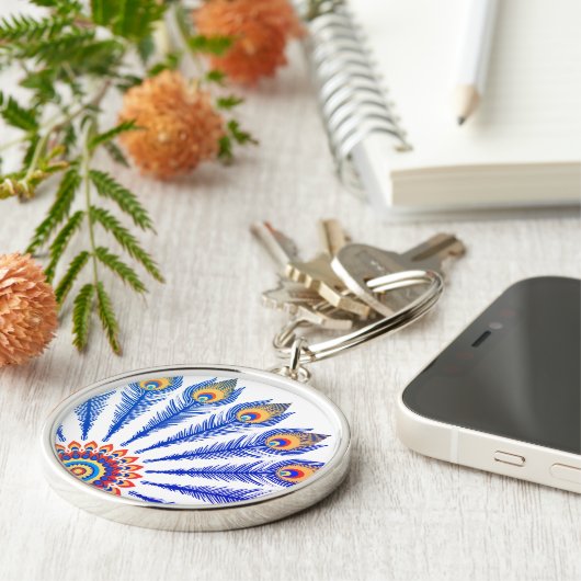 Pfauenfedern Schlüsselanhänger (Seite)