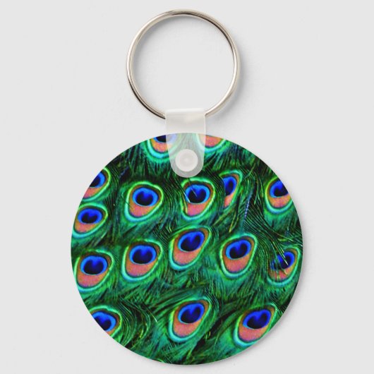 Pfauenfedern_ Schlüsselanhänger (Vorderseite)