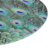 Pfauenfedern Schneidebrett (Ecke)